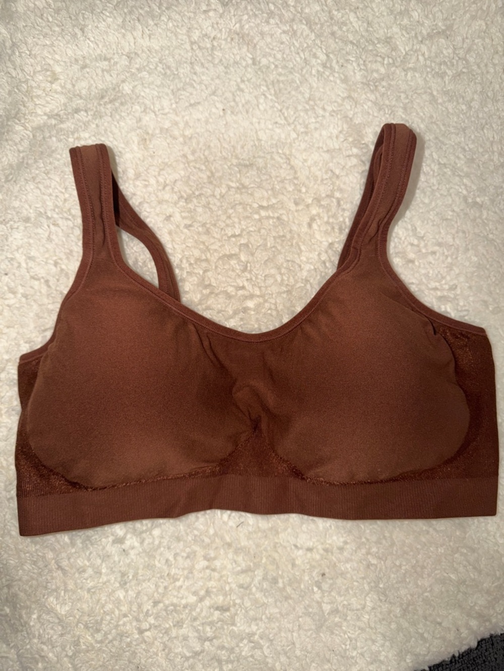 Truekind Wireless Seamless Comfort Bra in Rich Brown